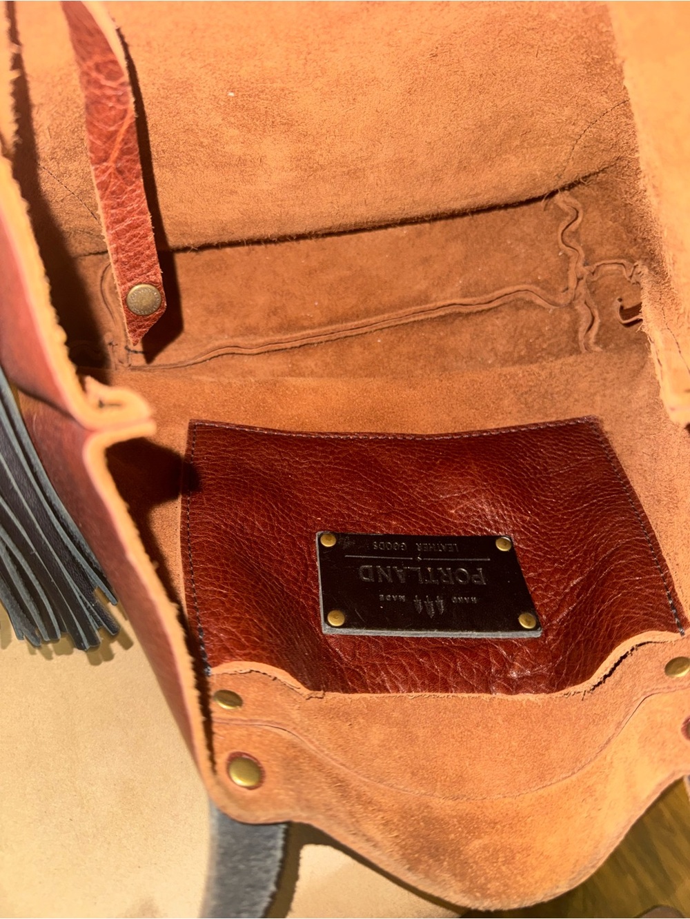 Portland Leather Goods- “Almost Perfect” Large Leather Tote Bag in Cognac - Picture 7 of 7